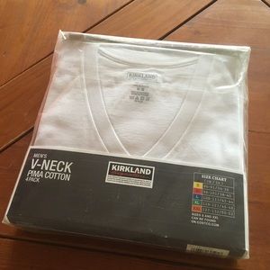 NEW white tee V-neck